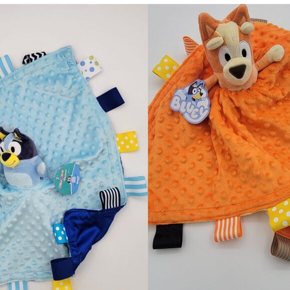 Double plush set Minky security Blanket for kids 21 x 21 - Picture 7 of 14